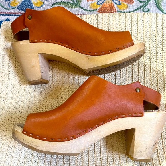 Bryr Shoes - Bryr clogs Susie Spanish toe in Whiskey size 9 (39), high heel
